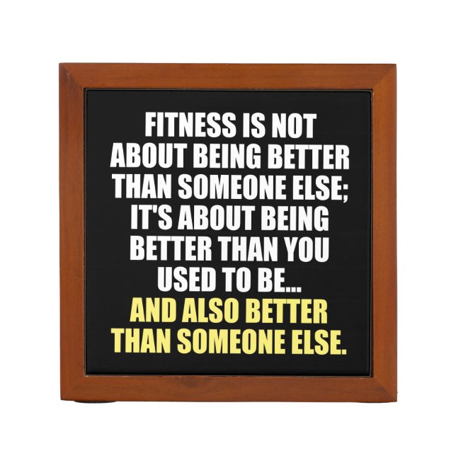 Fitness Funny Motivational Pencil/Pen Holder (Front)