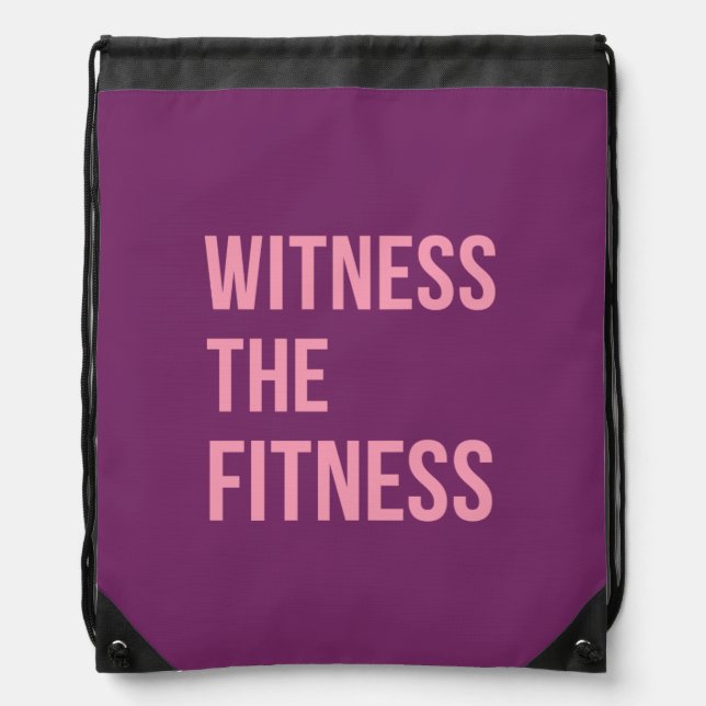 Fitness Funny Quote Pretty Purple Pink Backpack (Front)