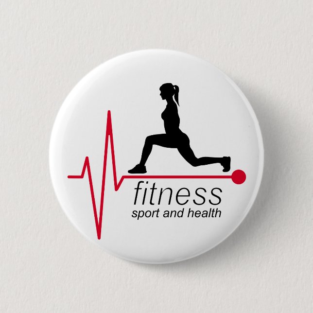 Fitness girl button (Front)
