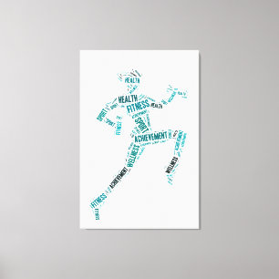 Fitness girl canvas print