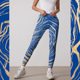 fitness girl elegance faux gold maze inspired art leggings
