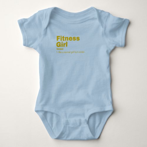 Fitness Girl _ Fitness Baby Bodysuit