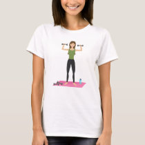 Fitness Girl Illustration Weight Lifting Workout T-Shirt Fitness Girl Illustration Weight Lifting Workout T-Shirt