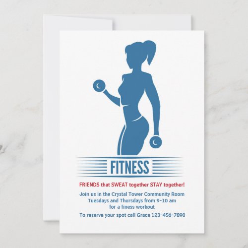 Fitness Girl Invitation