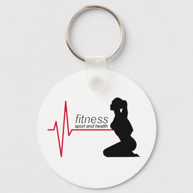 Fitness girl keychain (Front)