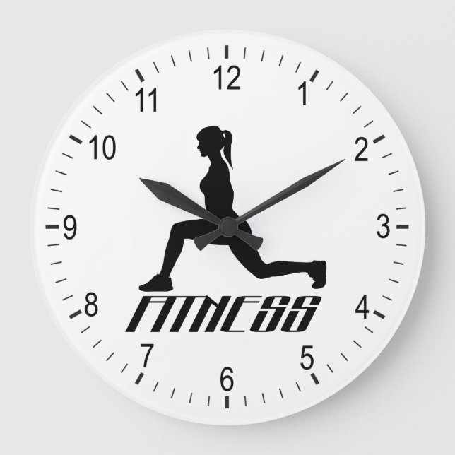 Fitness girl large clock (Front)