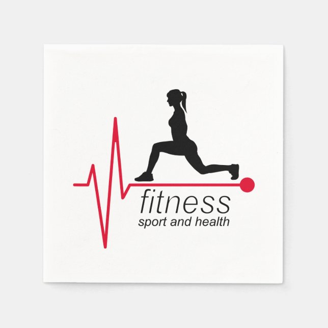 Fitness girl napkins (Front)