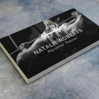 Fitness Girl Personal Trainer Professional Photo Business Card