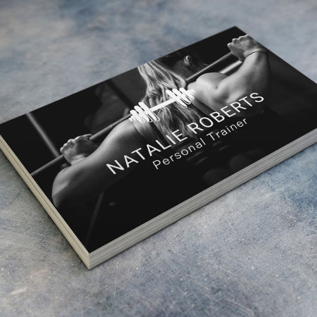 Fitness Girl Personal Trainer Professional Photo Business Card