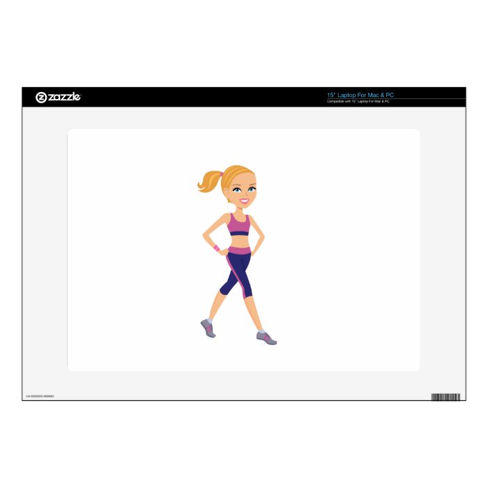 Fitness girl (Pick a device model) 15" Laptop Skins