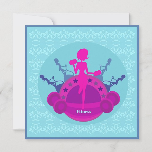 fitness girl training Invitation (Front)