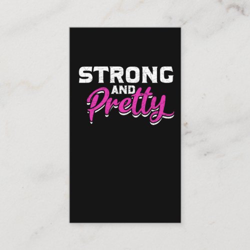 Fitness Girl Weightlifting Female Gym Workout Business Card