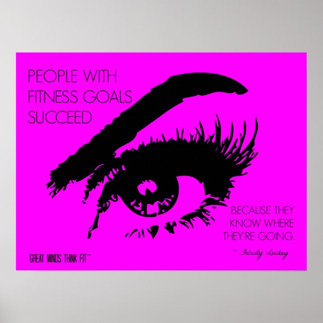 Fitness Goals Eye See: Quote 03 in Pink Poster (Front)