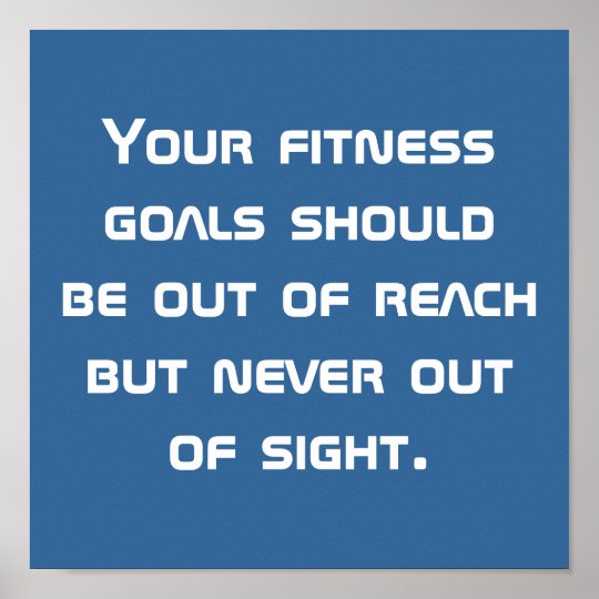 Fitness Goals Poster | Zazzle.com