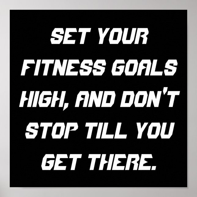 Fitness Goals Poster (Front)