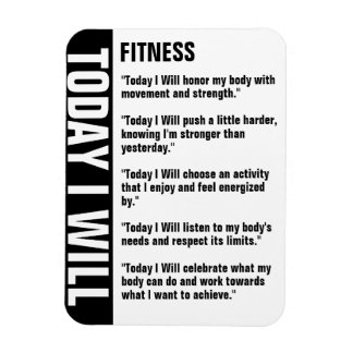 Fitness Goals Reminder Customize Magnet