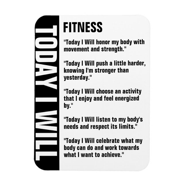 Fitness Goals Reminder Customize Magnet (Vertical)