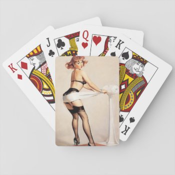 Fitness Guru Pin Up Playing Cards by VintageBeauty at Zazzle