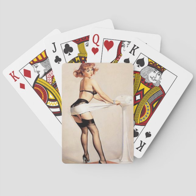 Fitness Guru Pin Up Poker Cards (Back)