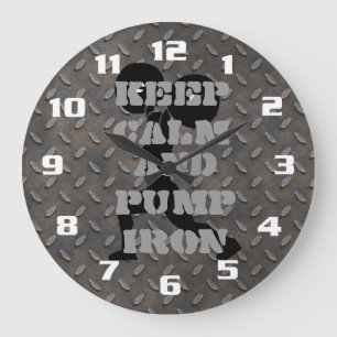 FITNESS GYM AND WORKOUT MOTIVATIONAL LARGE CLOCK