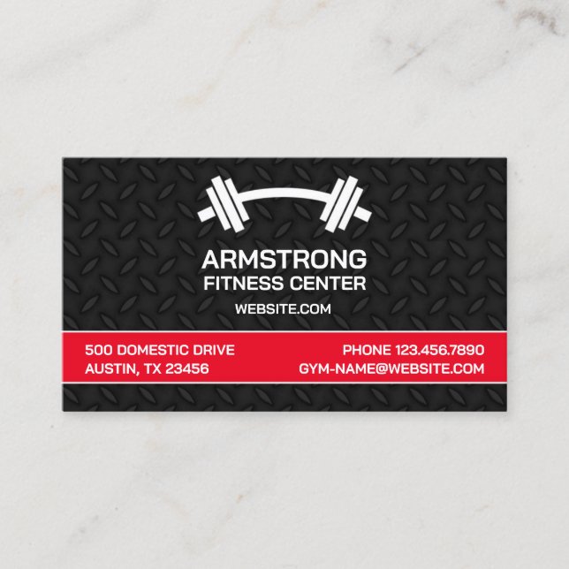 Fitness Gym Business Card Template (Front)