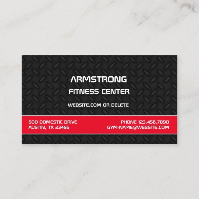 Fitness Gym Business Card Template (Front)
