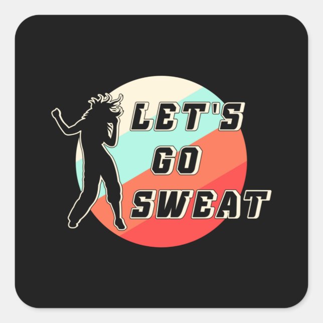 Fitness Gym Dance Dancing Workout Sport Gift Idea Square Sticker (Front)