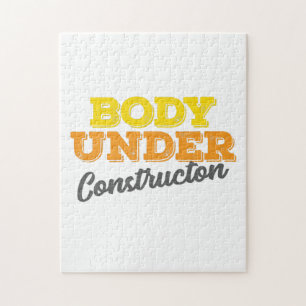 Fitness Gym Gift Body Under Construction Gift Jigsaw Puzzle
