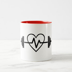 FITNESS GYM IS LIFE Two-Tone COFFEE MUG