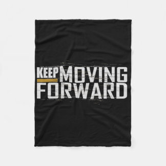 Fitness Gym Keep Moving Forward (art In Front And Fleece Blanket