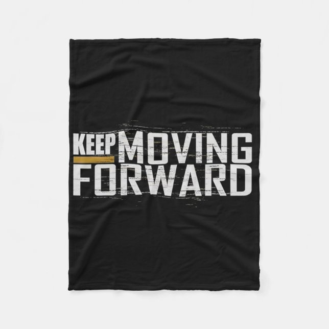 Fitness Gym Keep Moving Forward (art In Front And  Fleece Blanket (Front)