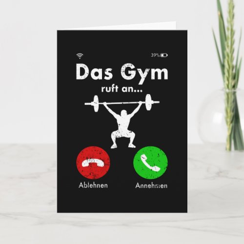 Fitness Gym Lifting Quote Funny Gift Card