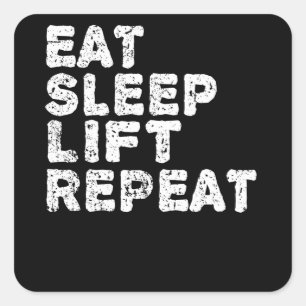 Fitness Gym Lifting Quote Funny Gift Square Sticker