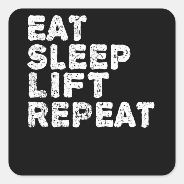 Fitness Gym Lifting Quote Funny Gift Square Sticker (Front)