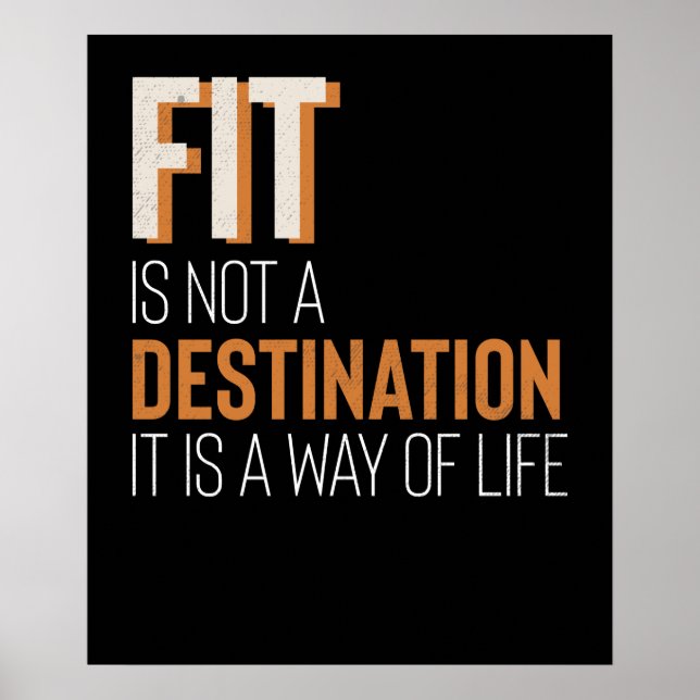 Fitness Gym Motivation Fit Is Way Of Life Poster (Front)