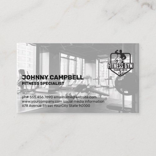 Fitness Gym  Personal Trainer Business Card