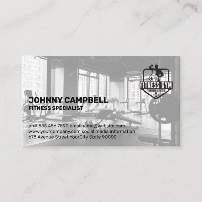 Fitness Gym | Personal Trainer Business Card (Front)