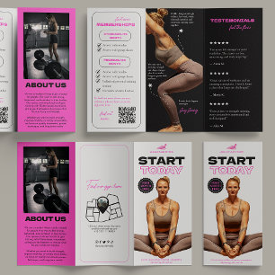 Fitness Gym Pilates Trifold Brochure