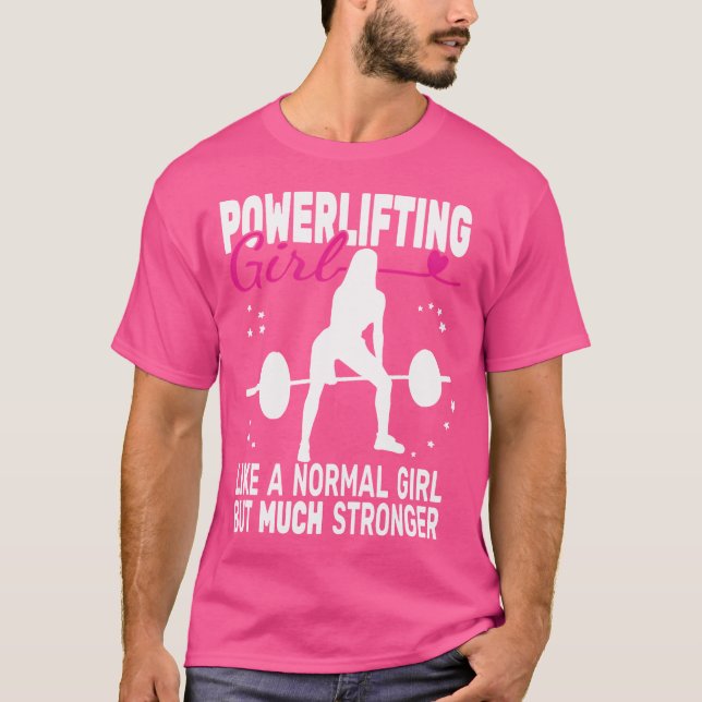 Fitness Gym Powerlifter Powerlifting Weightlifting T-Shirt (Front)