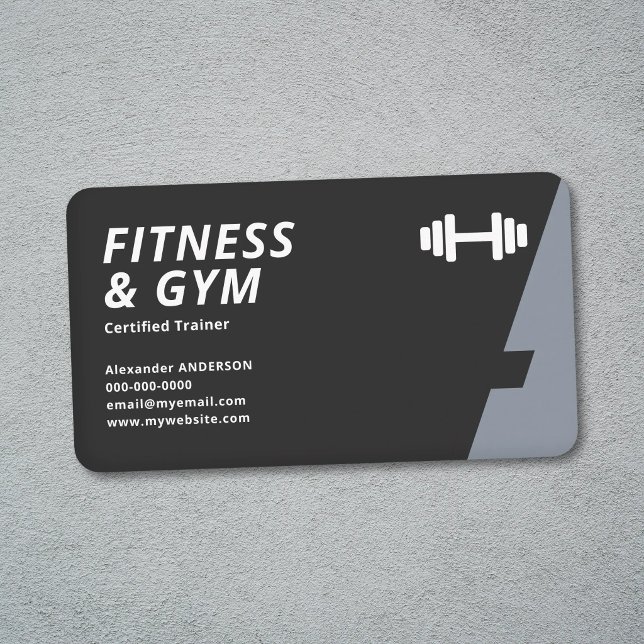 Fitness & Gym Trainer Business Card (Fitness & Gym Trainer Business Card)