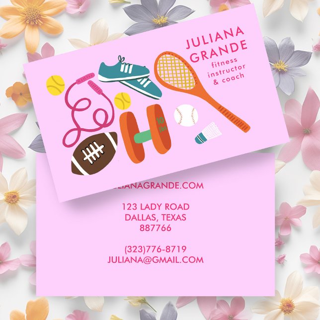 Fitness Gym Trainer Coach Sports CUSTOM Charming  Business Card (Fitness Gym Trainer Coach Sports CUSTOM Charming Business Card
)