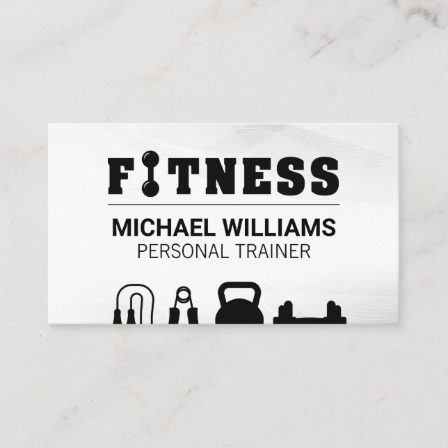 Fitness | Gym Weights Business Card (Front)