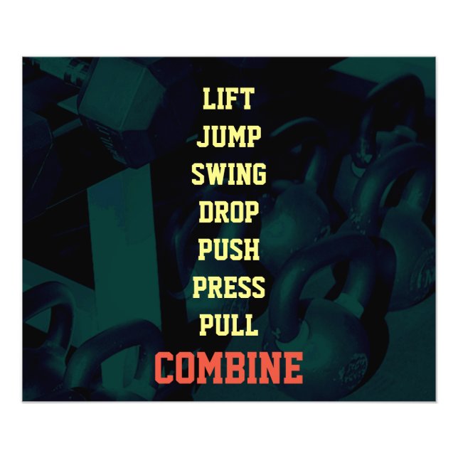 Fitness gym weights inspiration style cover photo print (Front)