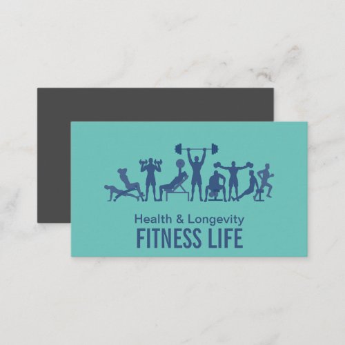 Fitness Gym  Working Out Training Business Card