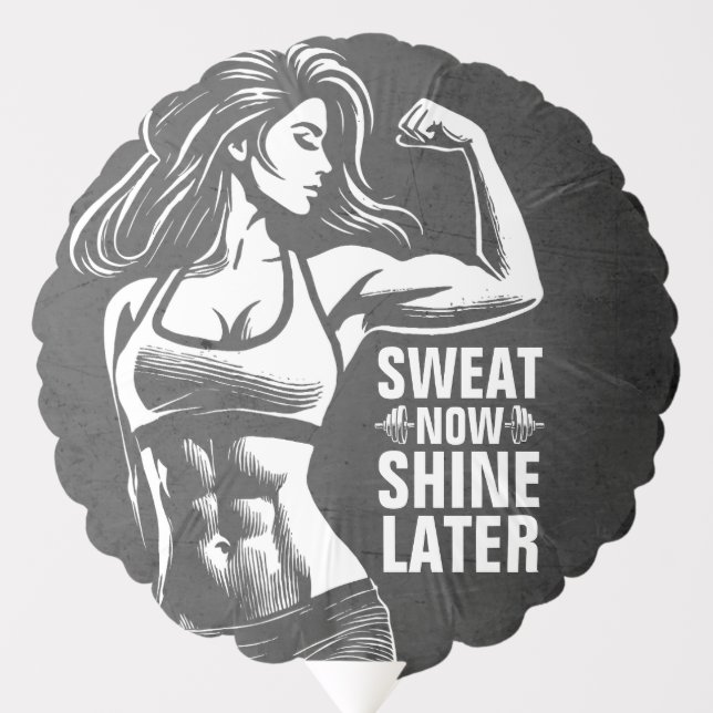 Fitness Gym Workout Bodybuilding Motivational Balloon (Front)