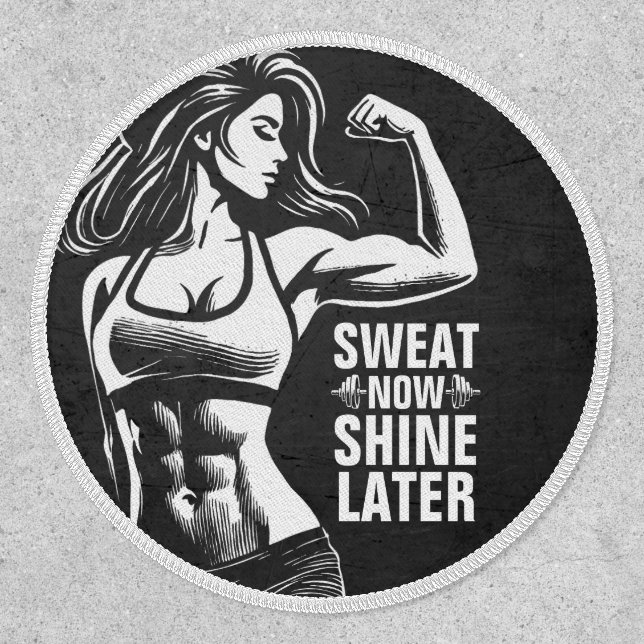 Fitness Gym Workout Bodybuilding Motivational Patch (Front)