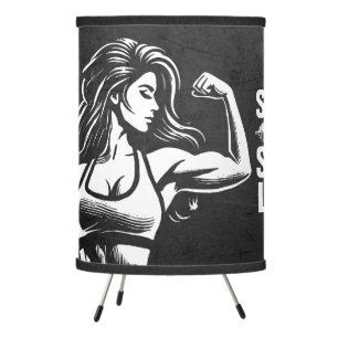 Fitness Gym Workout Bodybuilding Motivational Tripod Lamp