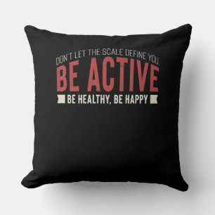 Fitness Gym Workout Motivation Throw Pillow