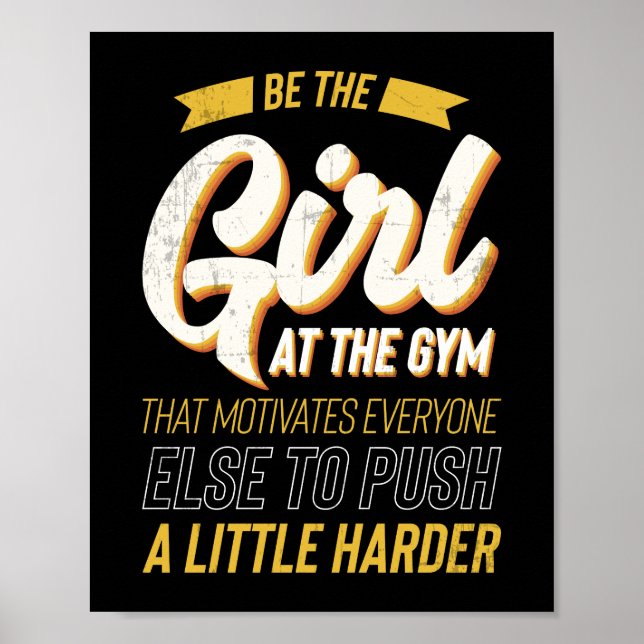 Fitness Gym Workout Motivation Womens Poster (Front)