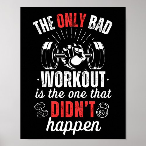 Fitness Gym Workout motivational quote Exercise Poster